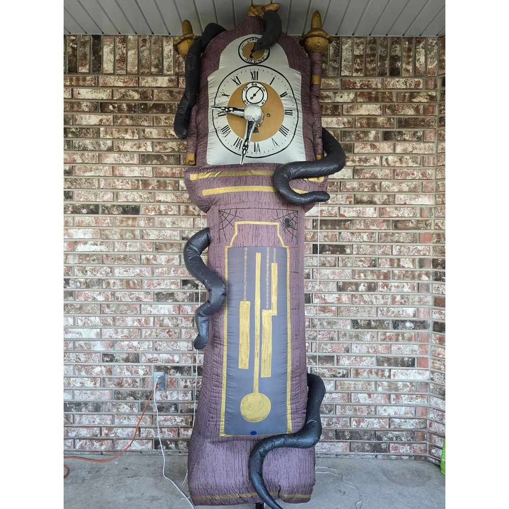 Rare Gemmy Stranger Things 9.5ft Grandfather Clock Animated Inflatable READ